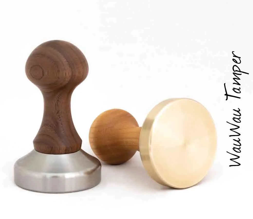 Tamper WauWau - Laiton / Noyer - WauWau Moulins à poivre